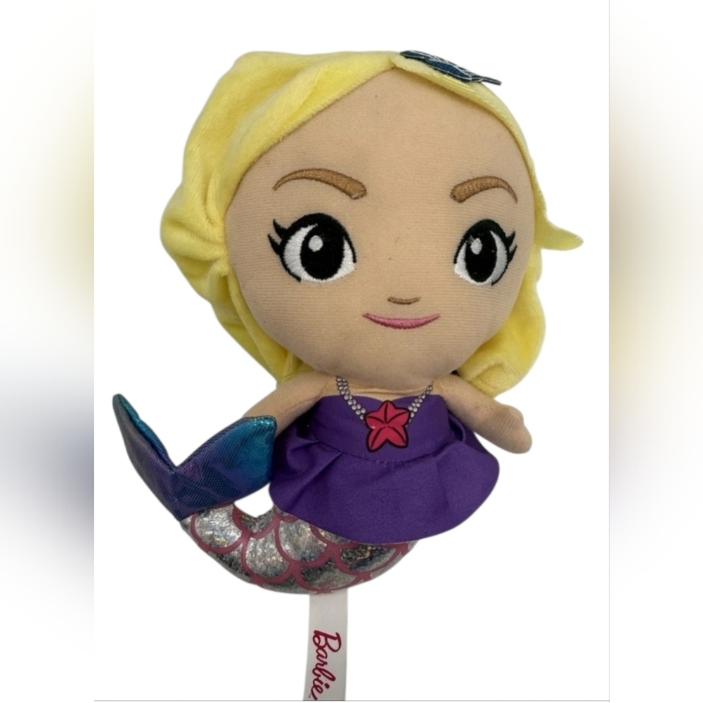 Mermaid Plush Doll with Purple Dress